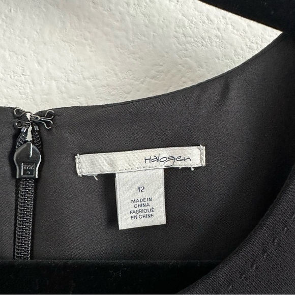 HALOGEN Black Sleeveless Sheath Dress Size 12 - Picture 3 of 13
